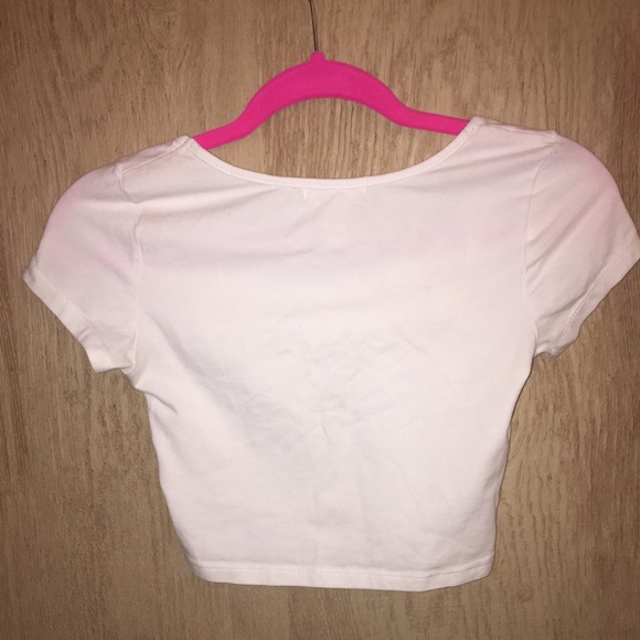 White Crop Top, Women’s S, Short Sleeve - Picture 2 of 3